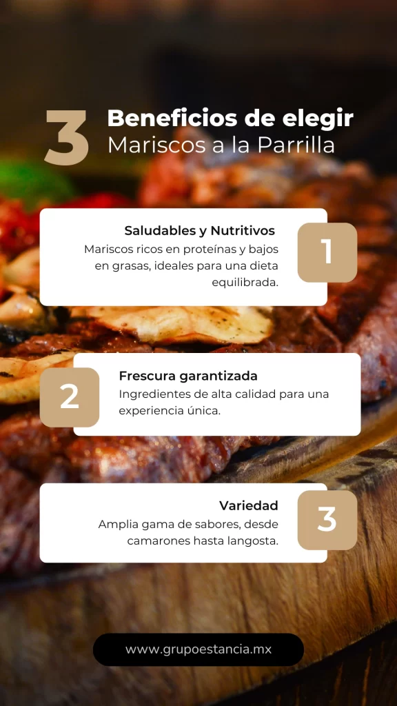 Mariscos a la Parrilla, beneficios