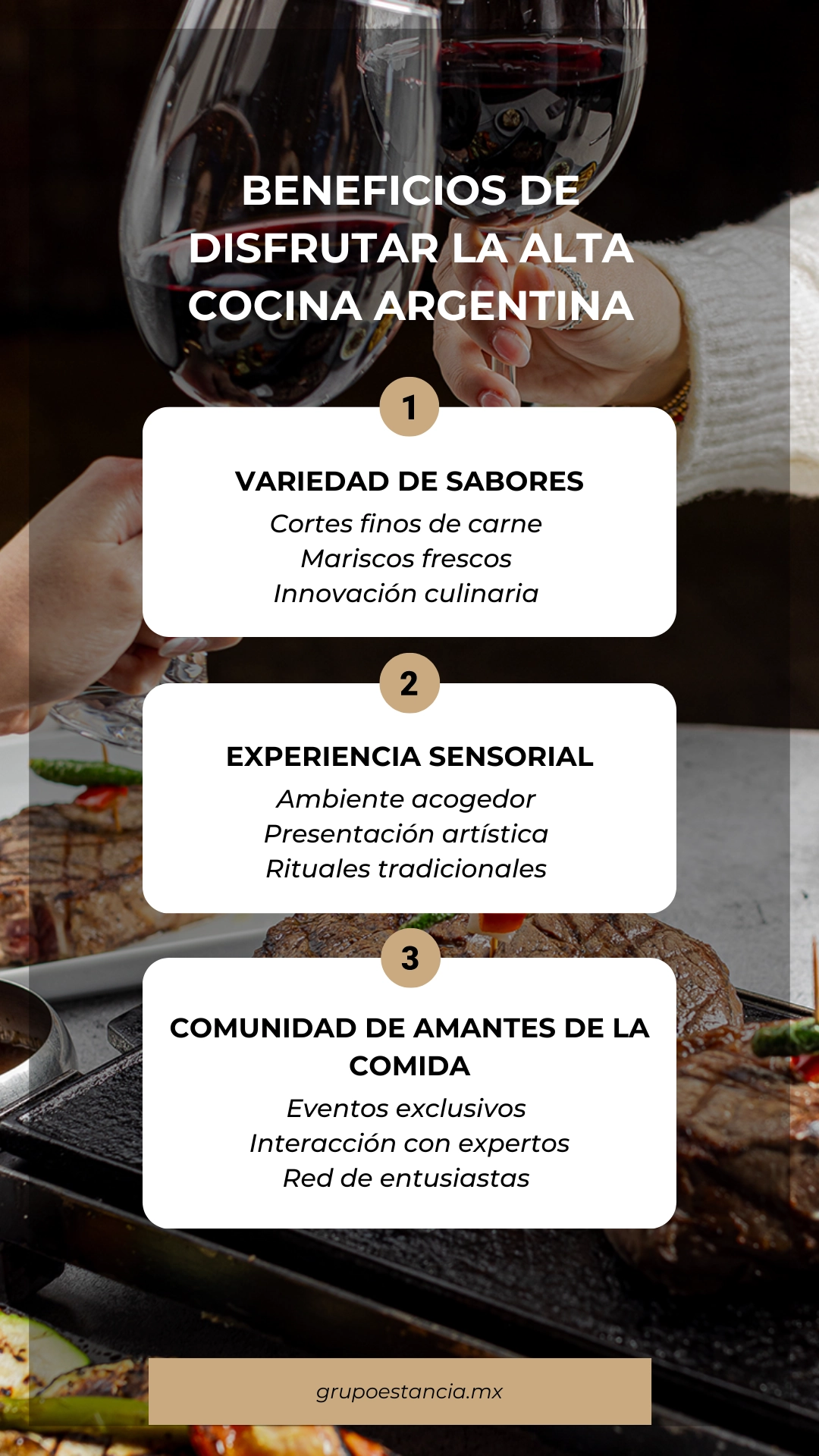 Alta Cocina Argentina, beneficios