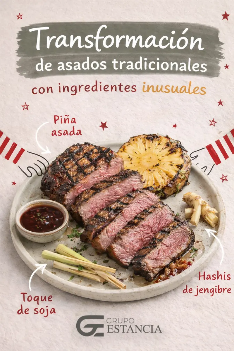 transformación de asados tradicionales con ingredientes inusuales