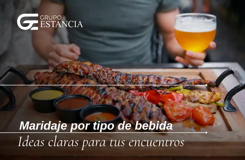 maridaje de carnes a la parrilla con bebidas